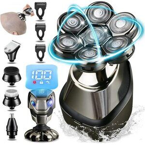 7D 5-in-1 Head Shavers for Bald Men with Nose Hair Sideburns Trimmer